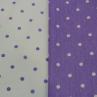 Сатин для постельного белья поплин, фиолетовый горох на белом (компаньон) | Textile Plaza