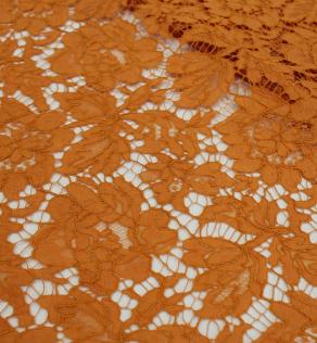 Гипюр VALENTINO оранжевый | Textile Plaza