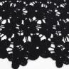 Шерсть черная с цветами | Textile Plaza