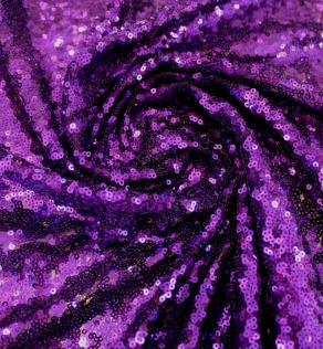 Сітка вишивка з пайетками, колір фіолетовий | Textile Plaza
