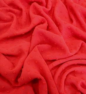 Шифон Урагри цвет красный | Textile Plaza