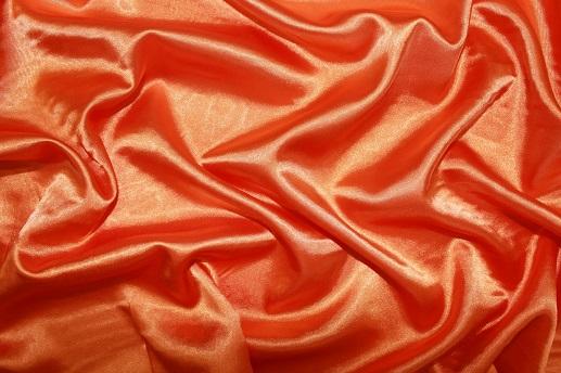 Стрейч атлас, колір помаранчевий | Textile Plaza
