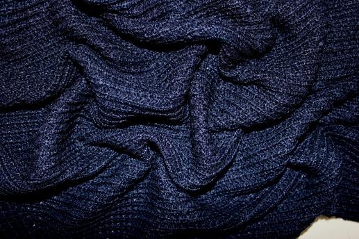 Трикотаж вязка цвет темно-синий | Textile Plaza