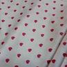 Сатин для постельного белья, розовые сердечки на персиковом | Textile Plaza