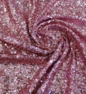 Сітка вишивка з паєтками, колір ніжно-рожевий | Textile Plaza