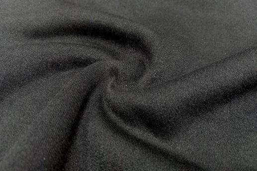 Трикотаж на флисе черный | Textile Plaza