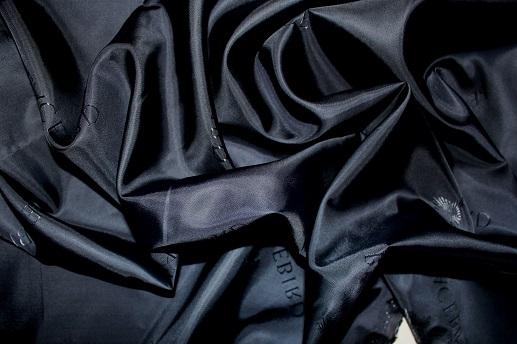 Подкладочная ткань жаккард цвет черно-синий | Textile Plaza