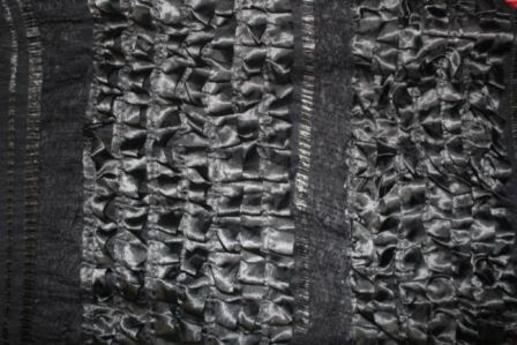 Сетка вышивка, черные ленты | Textile Plaza