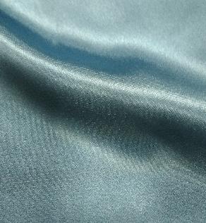 Стрейч атлас однотонный, серебристо-голубой | Textile Plaza