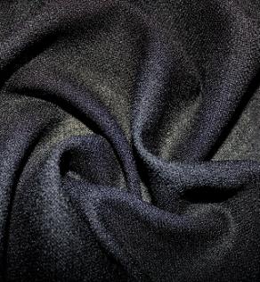 Костюмная ткань под лен, цвет черный | Textile Plaza