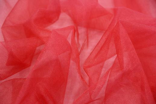 Фатин перламутр цвет красный | Textile Plaza