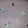 Тканина для дитячої постільної білизни, маленькі зайчики на рожевому фоні | Textile Plaza