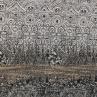 Жаккард Италия бежево-черный принт с люрексом | Textile Plaza
