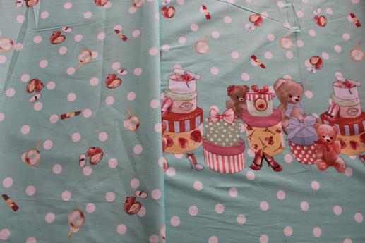 Ткань для постельного белья, принт косметика, коробочки для девочек, игрушки, горошек | Textile Plaza