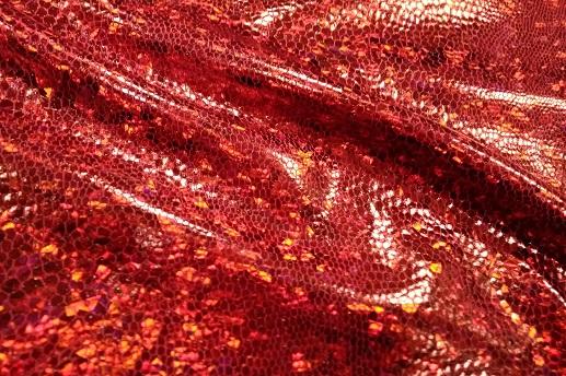 Біфлекс голограма, червоний з золотим відтінком | Textile Plaza