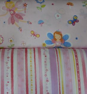 Ткань для детского постельного белья, полоски (компаньон) | Textile Plaza