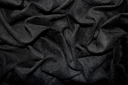 Вельвет колір чорний | Textile Plaza