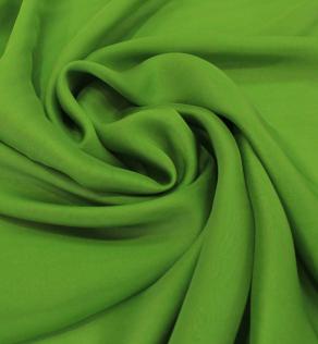 Шелк-шифон Alma Moda зеленый (темно-салатовый) | Textile Plaza