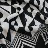 Костюмная ткань принт черно-белая | Textile Plaza