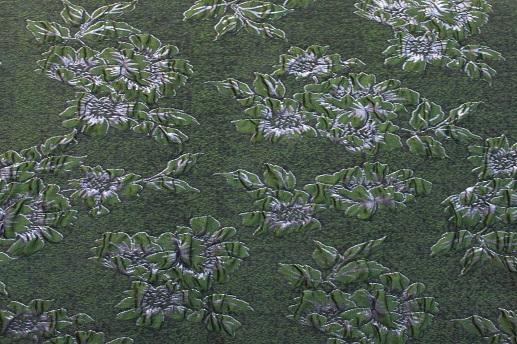 Жаккард Італія зелений квітковий принт | Textile Plaza