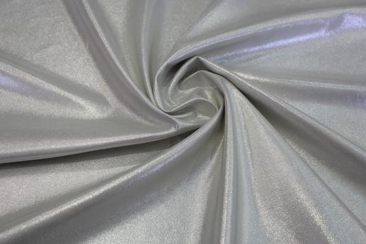 Кожа однотонная с блеском, серебро | Textile Plaza