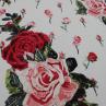 Шовк Dolce&Gabbana принт троянди на білому фоні | Textile Plaza