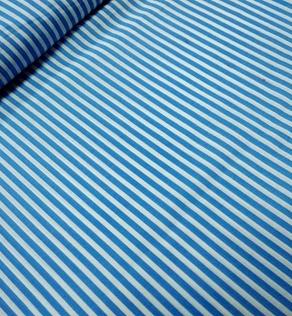 Бавовна принт сорочкова, синьо-біла смужка | Textile Plaza
