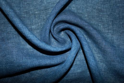 Лен Италия синий (джинсовый)  | Textile Plaza