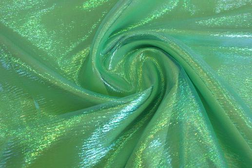 Органза хамелеон, колір зелений | Textile Plaza