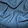 Льон синій в смужку | Textile Plaza