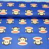 Тканина для дитячої постільної білизни мавпочки на синій | Textile Plaza