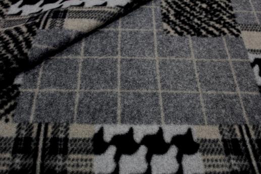 Пальтовая ткань с узорами в темных тонах | Textile Plaza