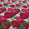 Шелк GUCCI принт розовые пионы на белом фоне | Textile Plaza