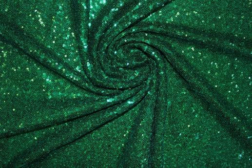 Сетка вышивка пайетками цвет зеленый | Textile Plaza