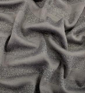 Трикотаж люрекс смужка, колір сірий | Textile Plaza