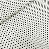 Вискоза штапель принт мелкие горошки, белая | Textile Plaza