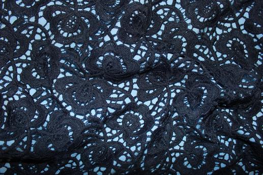 Ажур, колір темно-синій | Textile Plaza
