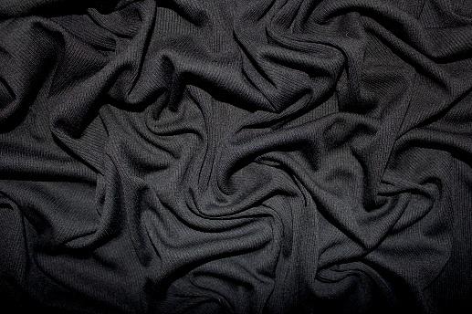 Трикотаж резинка цвет черный | Textile Plaza