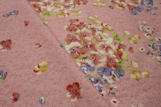 Ткань для постельного белья, цветы (с компаньоном) | Textile Plaza