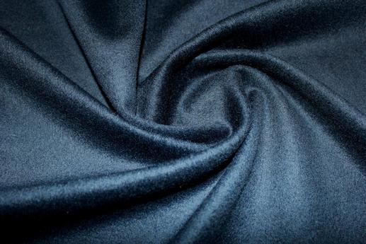 Пальтовая ткань ворс, темно-синяя | Textile Plaza