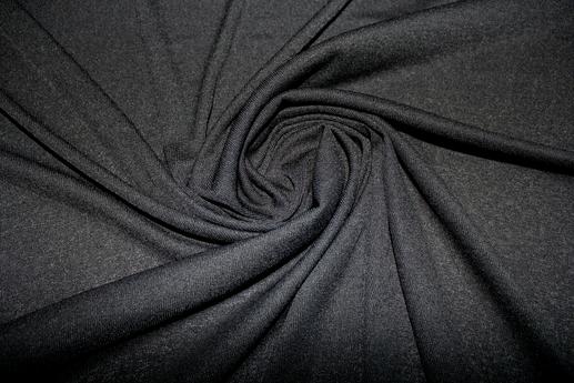 Трикотаж рубчик, цвет черный | Textile Plaza