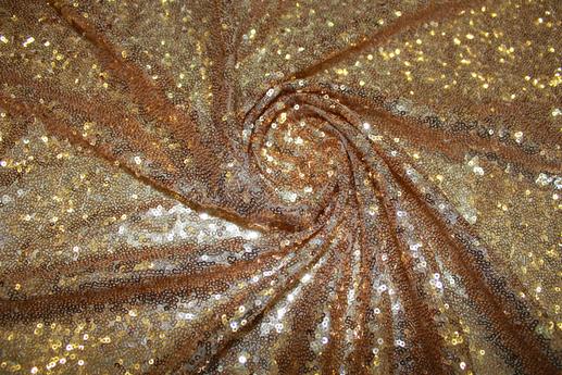 Сетка вышивка с пайетками, золото | Textile Plaza