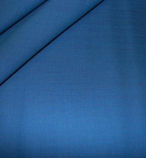Шерсть костюмная, синяя в тонкую полоску | Textile Plaza