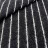 Вовна пальтова, сірі смужки на чорному | Textile Plaza