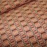 Штапель стрейч принт многоугольник на коричневом | Textile Plaza
