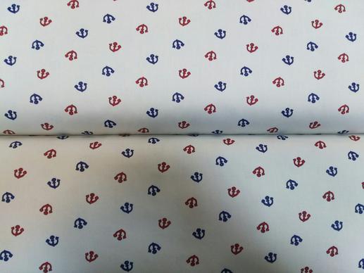 Ткань для постельного белья, якорьки (компаньон) | Textile Plaza