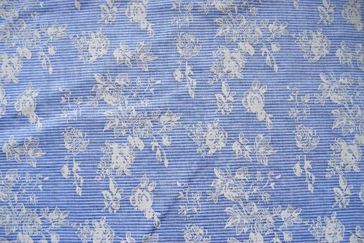 Хлопок накатка принт, арт. 15575/3, Розы (Light blue) | Textile Plaza