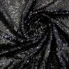 Сітка вишивка з пайетками, колір чорний | Textile Plaza