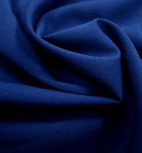 Супер софт (стрейч-шифон Gucci) однотонний темно-синій | Textile Plaza
