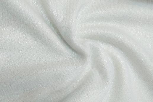Трикотаж люрекс, білий | Textile Plaza